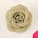 Khaki Linen Hand Made Corsage Fabric Flower Hat Hair Clip & Pin Brooch F11032