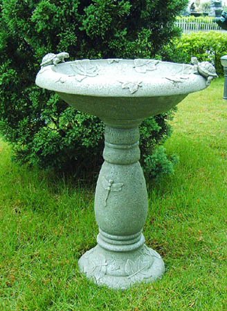 Smart Solar 20622R01 Country Gardens Solar Birdbath Fountain, Gray Weathered Stone Finish