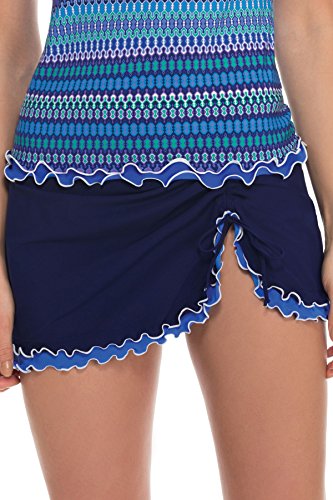Profile by Gottex Women's Blue Lagoon Skirted Hipster Bikini Bottom