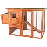 TRIXIE Pet Products Chicken Coop with Outdoor Run, 66.75 x 30.25 x 41.25 inches