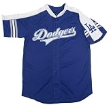 Los Angeles Dodgers Youth Button Down Raglan Sleeve Baseball Jersey by Stitches Athletic Gear