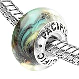 Pacific 925 Collection Sterling Silver Glass Bead - Smokin' Hot (Pandora and Chamilia Compatible)