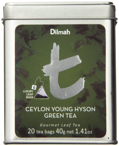 Dilmah Tea, Ceylon Young Hyson Green Tea, 20 Count Luxury Leaf Teabags