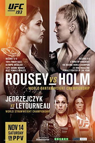 UFC 193 Ronda Rousey vs Holly Holm Sports Poster 12x18