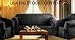 Corduroy Suede Couch / Sofa Cover Slipcover 3pc. set - Black color