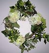 22" Silk Hydrangea Wreath (cream)