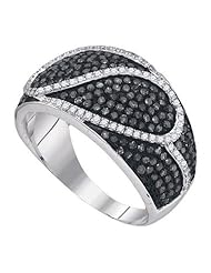 1.10CTW BLACK DIAMOND FASHION RING