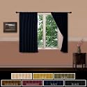 WINDOW STORE Energy Saving Simple Solid Insulated Blackout Drape 63"L SET