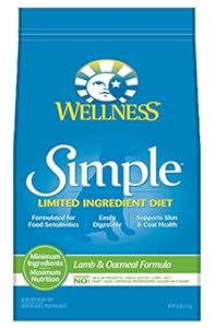 Wellness Simple Natural Dry Limited Ingredient Dog Food, Lamb & Oatmeal, 26-Pound Bag