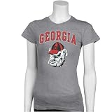 Georgia Bulldogs Ladies Ash Big Arch n' Logo T-shirt