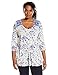 Lucky Brand Women's Plus-Size Floral Border Top