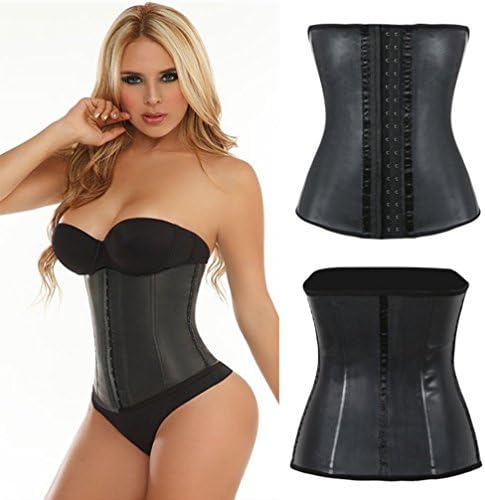 Waist Trainer Cincher Thermo Fat Burn Hourglass Shaper Steel Boned Latex Bodice