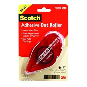 Scotch Adhesive Dot Roller, 0.33 x 49 Feet (6055)