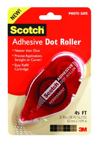 Scotch Adhesive Dot Roller, 0.33 x 49 Feet (6055)