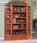3pcs Mission Style Oak Finish Storage & Display Shelves Bookcase Set