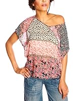 Glamour Paris Blusa (Negro / Rosa)