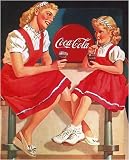 Coca-Cola Young Girls - Artist: Vintage - Art Print Poster Size: 16.00 by 20.00 inches
