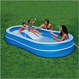The Wet Set Inflatable Fun Pool with Slide and Sprayers 11' X 5'
