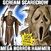 Scream Scarecrow Vogelscheuche aus Scream 4 Super Halloween Horror Kostüm Set (Erwachsene one sizes fits all / unisisze) mit allem Zubehör - Scream Scarecrow Luxus Maske, Kostüm, Gürtel, Handschuhe und Blut Machete - Absolut 100% offizielles und originale