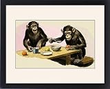 Framed Print of Z for Zoo. Chimpanzee s tea-party