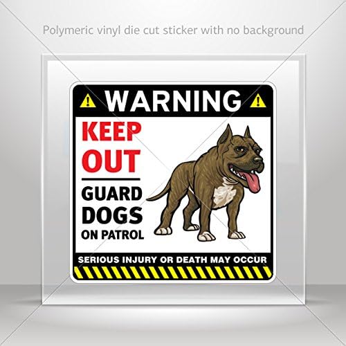 Decals Sticker Warning Keep Out Guard Dogs On Patrol Tablet Laptop Weatherproof Hobbies 0700 X2854