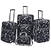Travelers Choice Luggage U.s. Holiday IV 4-Piece Luggage Set, Black, Large