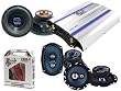 Pyramid Mega Audio package for the Car/Truck/SUV --- 1600 Watt 4 Channel High Power Mosfet Amplifier + "Two" 15-Inch 1200w Subwoofers + Pair of 6" x 9" 600w 3-Way Speakers + Pair of 6.5" 300w 3-Way Slim Mount Speakers + 1200w 20 ft. Amplifier Hookup Kit for Battery Unit & Speakers
