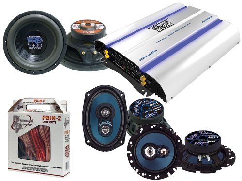Pyramid Mega Audio package for the Car Truck SUV --- 1600 Watt 4 Channel High Power Mosfet Amplifier + 