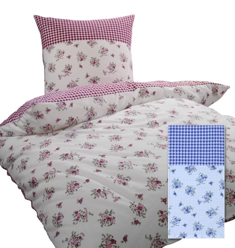 Dyckhoff 3071971400  Weichfrottier-Bettw&auml;sche Vera 80 x 80 cm und 155 x 200 cm, blau