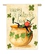 Lucky Clover Silk Reflections Garden Size Flag