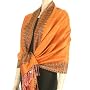 70" x 28" Border Pattern Double Layer Woven Pashmina Shawl / Wrap / Stole ( 5 Cool Colors ) - New !