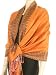 70 x 28 Border Pattern Double Layer Woven Pashmina Shawl / Wrap / Stole ( 10 Cool Colors ) - New !