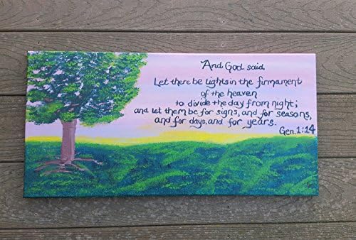 An Original Acrylic Hand Painted Bible Verse Quote On Canvas - Wall Art
