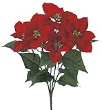 asca クリスマス ポインセチアブッシュ 全長48cm/花5個 AX68036-000