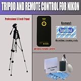 Wireless Remote Control (Nikon ML-L3 Replacement) And 57 Full Size Tripod for The Nikon D7000 Digital SLR Camera + Bonus 5pc Deluxe Lens Care & Cleaning Kit And FREE MICROFIBER CLEANING CLOTH