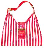 51h8mR1caNL. SL160  Pink White Striped Square Style Celebrity Faux Leather Satchel Bag Handbag   (One Style) Reviews