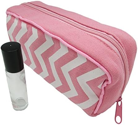 Light Pink Chevron Essential Oils Bag with 10 10ml Roller Bottles