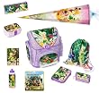 Disney Fairies Tinkerbell Schulranzenset 15-teillig Schulranzen , Federmappe, Schult�te, Dose+Flasche, Turnbeutel, Schlamper, Geldbeutel + 6-tlg. Schulset