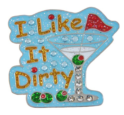 Navika I Like It Dirty Swarovski Crystal and Glitz Ball Marker with Hat Clip