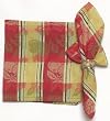Durable Hand Woven Jacquard 100% Cotton Red and Cream Fruit Napkins 22x22 Inches Set of 12