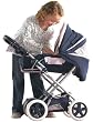 Corolle Les Classiques Doll Accessories (Navy Blue And Pink Carriage)