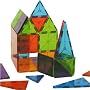 Translucent Magna-Tiles Magnetic Building Tiles: Clear Colors 32 piece set "With 3-D Ideas"