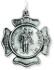 Sterling Silver Saint Florian Medal