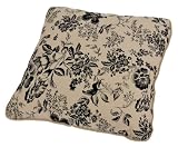 Ellis Curtain Palmer Floral Toile Toss Pillow, Black