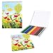 eeBoo Drawing Birds Sketchbook and 24-pk. Color Pencil Art Set