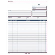Adams Invoice Unit Set, 8.5 x 11.44 Inch, 3-Part, Carbonless, 100-Pack, White and Canary and Pink (NC3812)