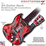 Camouflage Red Skin by WraptorSkinz TM fits All Sony PS2 Guitar Hero SG Guitar Controllers (GUITAR NOT INCLUDED)