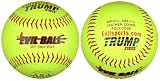 Trump&reg; MP-EVIL-ASA-Y-2 Evil Sports 12 Inch Softball - Premium Yellow Leather Cover - ASA Approved (Sold in Dozens)