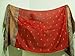 Exotic Floral Pattern Luxurious Pashmina Chic Winter Warm Red Scarf Shawl Wrap #L01