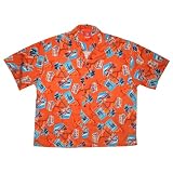 LIMITED EDITION: Mens NFL Super Bowl XLI 2007: Indianapolis Colts Hawaiian Short Sleeve Summer Shirt - Orange & Blue (Size: XXL)